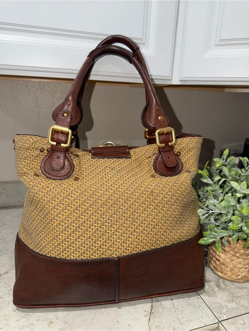 Chloe Paddington Tote with Lock & Key - Picture 3 of 17